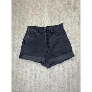 Urban Outfitters BDG Mom High Rise grey button-fly cuffed jean shorts Size 27